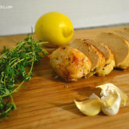 Garlic, Lemon and Thyme Roasted Chicken Breasts