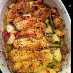 Garlic & Lemon Chicken with Green Beans and Red Potatoes