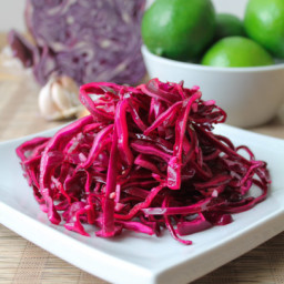 Garlic & Lime Red Cabbage Slaw