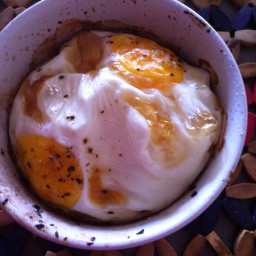 Garlic mushroom baked egg   