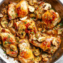 Garlic Mushroom Chicken Thighs