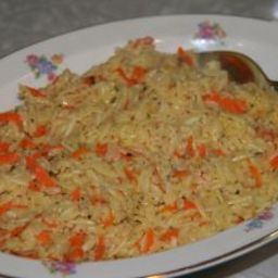 Garlic Orzo with Carrots and Marjoram
