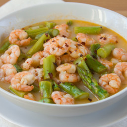 garlic shrimp with asparagus
