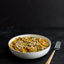 Garlic Soba and Zucchini Noodles
