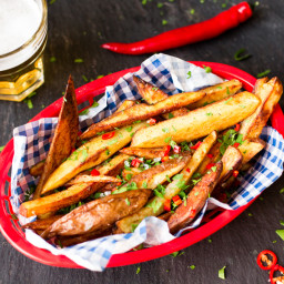 Garlic Chilli Oven Baked Fries