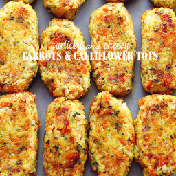 Garlicky and Cheesy Carrots and Cauliflower Tots