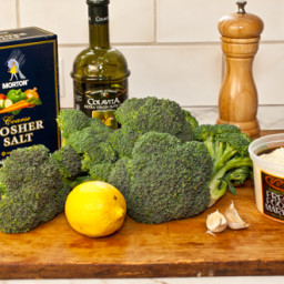 Garlicky Roasted Broccoli with Parmigiano-Reggiano