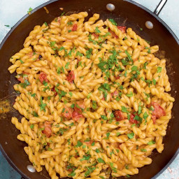 Gemelli with Anchovies, Tomatoes and Mascarpone