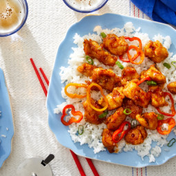 General Tso's Chicken with Sweet Peppers & Jasmine Rice