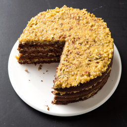 German Chocolate Cake with Coconut-Pecan Filling