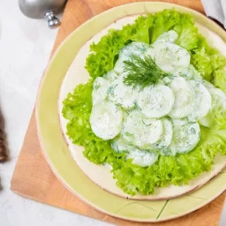 German Creamy Cucumber Salad With Dill