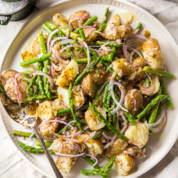 German Warm Potato and Asparagus Salad