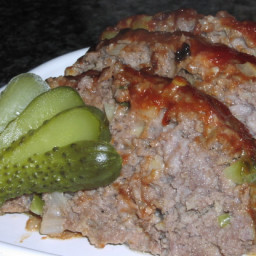 Gerry's Meatloaf With Dill Pickle Sauce