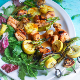 Get Your Grill Going for These Paleo Grilled Maple-Glazed Salmon Skewers