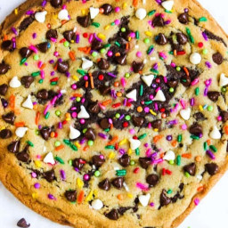 Giant birthday cookie recipe stuffed with brownies and sprinkles