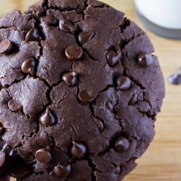 Giant Double Chocolate Cookie for One