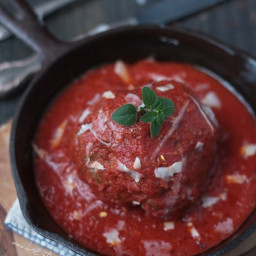 Giant Italian Meatball Recipe (Low Carb and Gluten Free)