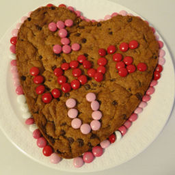 Giant Heart Chocolate Chip Cookie