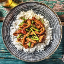 Ginger Beef Stir-Fry with Basmati Rice and Green Beans