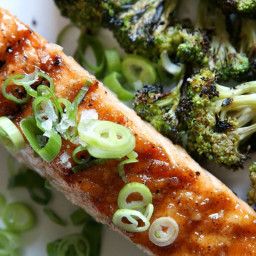 Ginger-Glazed Salmon with Charred Broccoli