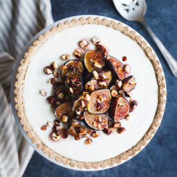 Ginger Goat Cheese Cheesecake with Honey Roasted Figs and Hazelnuts + Alter