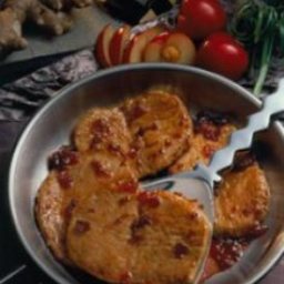 Ginger-Plum Pork Chops