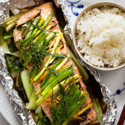 Ginger Salmon in Foil Packets