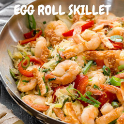 Ginger Shrimp Egg Roll Skillet