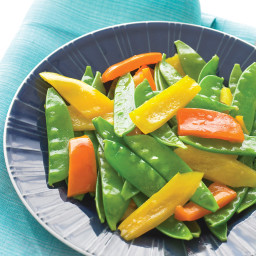 Ginger Snow Peas and Peppers