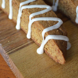 Gingerbread Biscotti With Maple Glaze