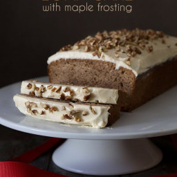 Gingerbread Loaf Cake with Maple Frosting