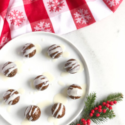 Gingerbread Protein Balls with Collagen Coconut Frosting