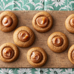 Gingerbread Thumbprint Cookies with Dulce de Leche