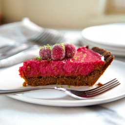 Gingersnap Cranberry Lime Pie