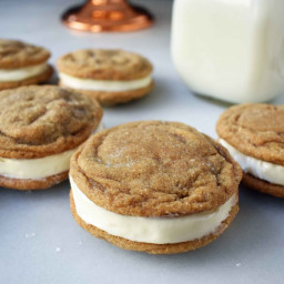Gingersnap Oreos with Cream Cheese Filling