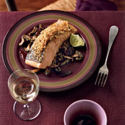 Gingery Panko-Crusted Salmon with Asian Vegetables