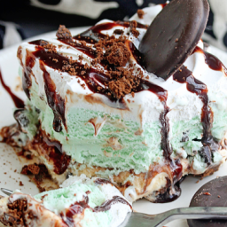 Girl Scout Cookies Mint Chocolate Ice Cream Cake