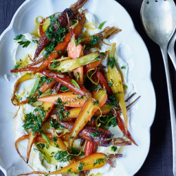 Glazed Carrots with Goat Cheese and Honey Recipe