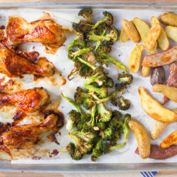Glazed Chicken and Broccoli Sheet Pan Dinner