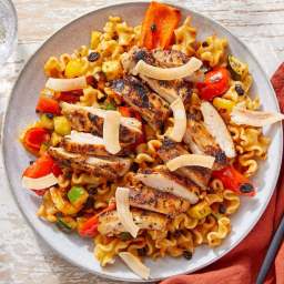 Glazed Chicken with Indian-Style Pasta Salad
