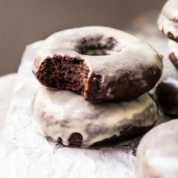 Glazed Gluten Free, Low Carb & Keto Chocolate Donuts