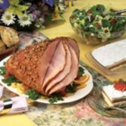 Glazed Ham with Pecan Crust