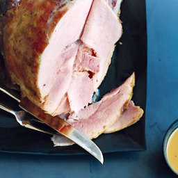 Glazed Ham with Pineapple Mustard Sauce