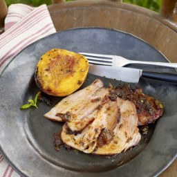 Glazed Pork Loin with Cilantro and Garlic