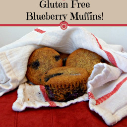 Gluten Free Blueberry Muffins ~Made with Almond Flour