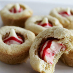 Gluten-Free Candy Cane Kiss Sugar Cookie Cups