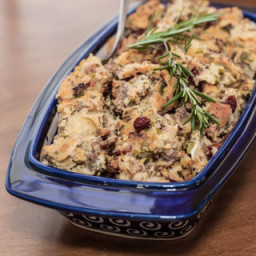 Gluten-Free Cornbread and Sausage Stuffing with Herbs