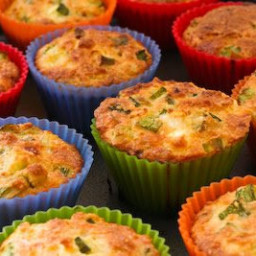 Gluten-Free Cottage Cheese and Egg Breakfast Muffins with Zucchini, Feta, a
