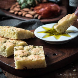 Gluten Free Low Carb Focaccia With Olive Oil Dipping Sauce