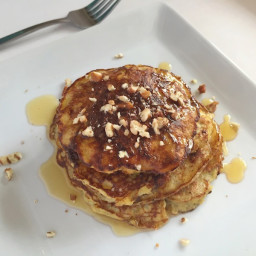 Gluten-free Praline-Pecan Protein Pancakes